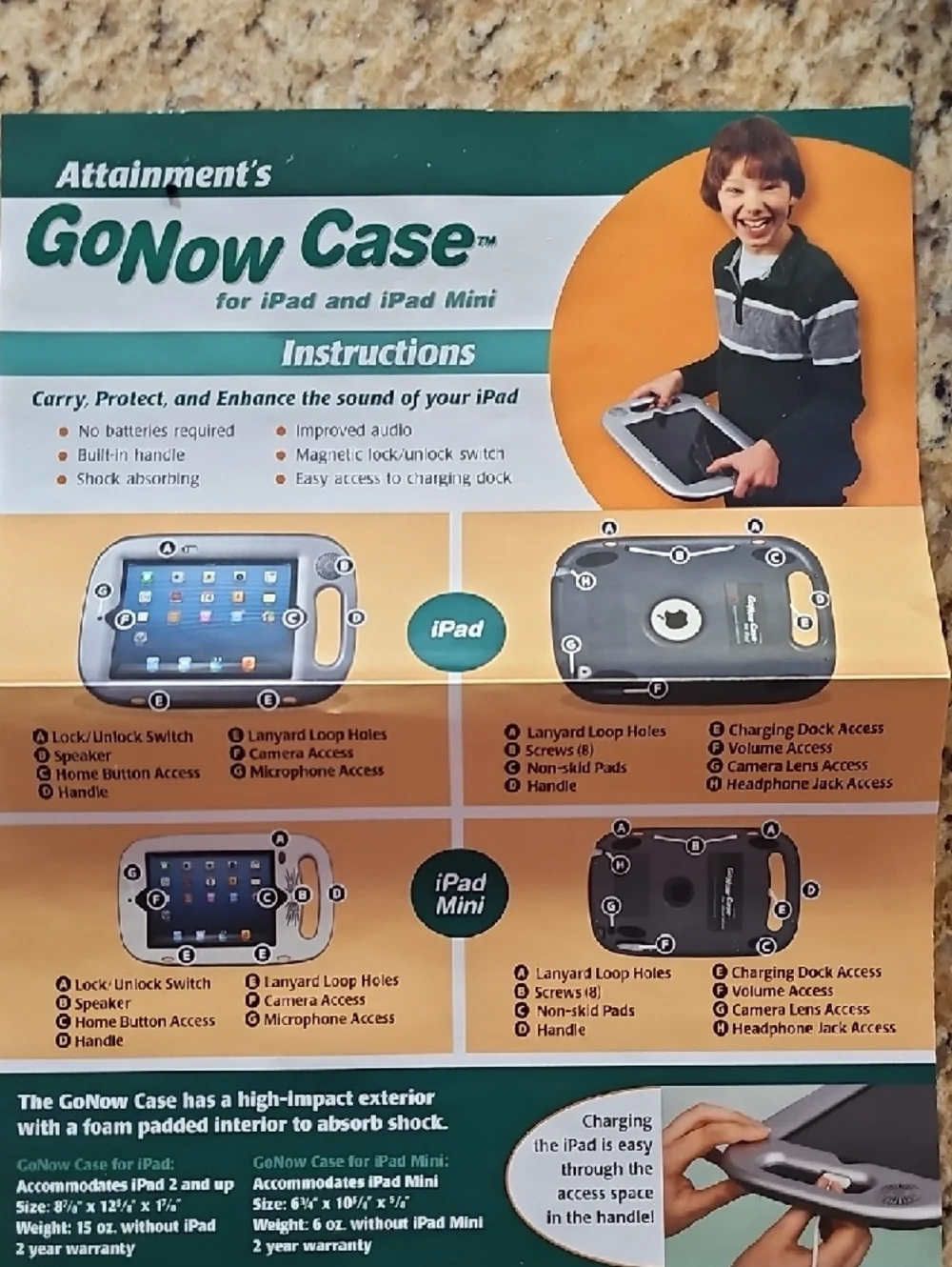 NEW GoNow Case Protective Ipad Case for Ipad Mini or Ipad 2 and up